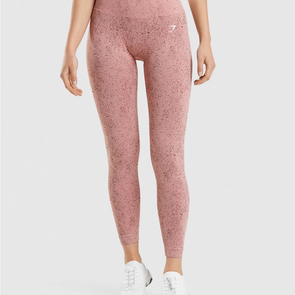 Gymshark Women's Paige Pink Leggings - ADAPT FLECK SEAMLESS LEGGINGS